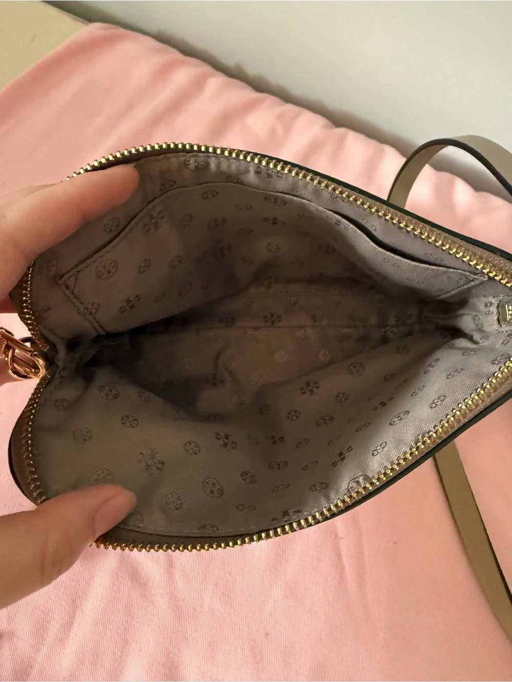Tory Burch Love and Peace Suede Crossbody